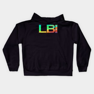 Long Beach Island LBI Painting Letters Kids Hoodie